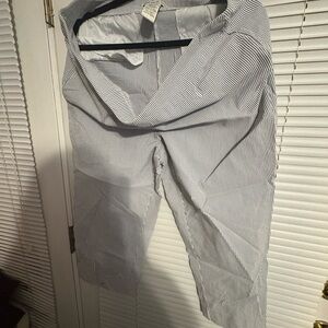 Zac & Rachel Blue and White Striped Cropped Pants